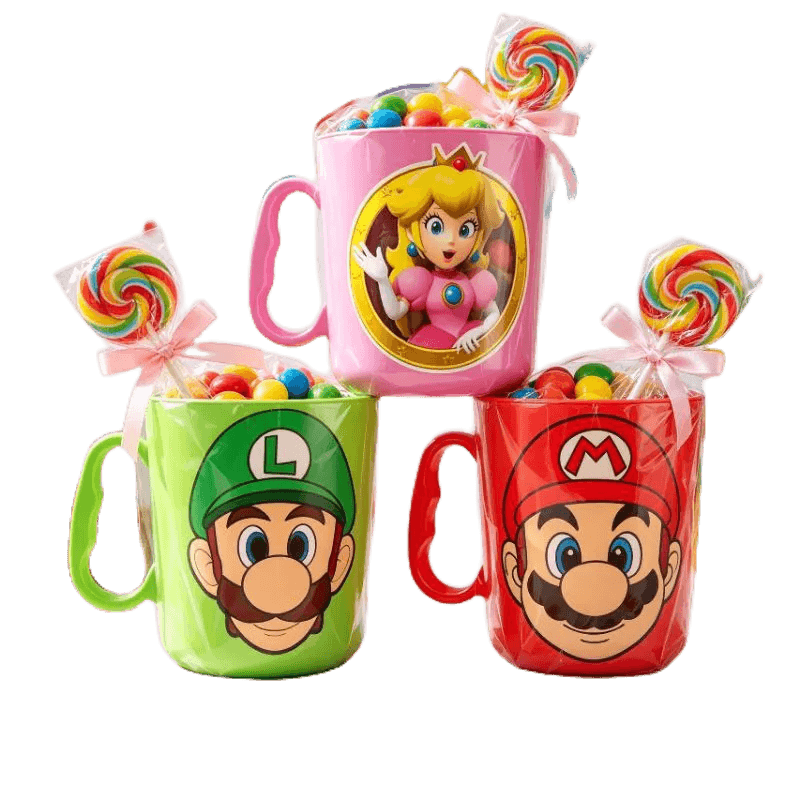 Kit 06-12-20-30 Canecas Personagem Infantil Para Festa Lembrancinhas Aniversários Caneca Mario bros
