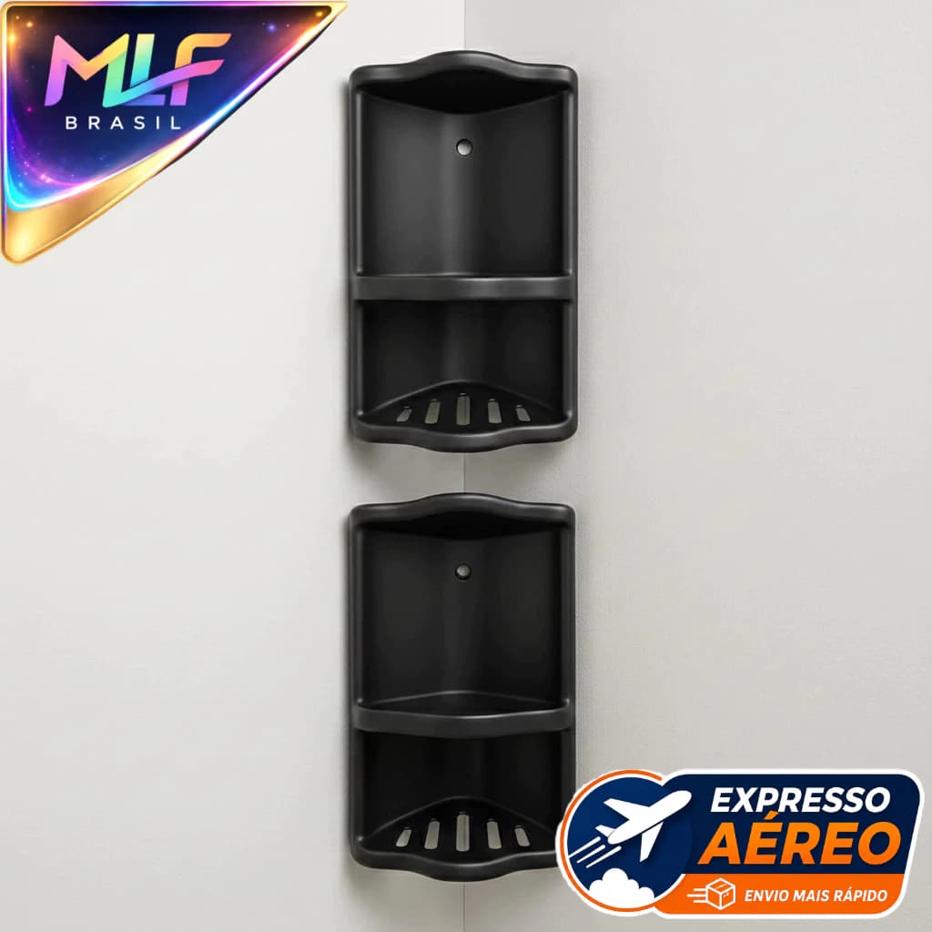 Suporte Banheiro Shampoo Porta Sabonete Parede Box – solução simples com 2 suportes, bom custo-benefício.