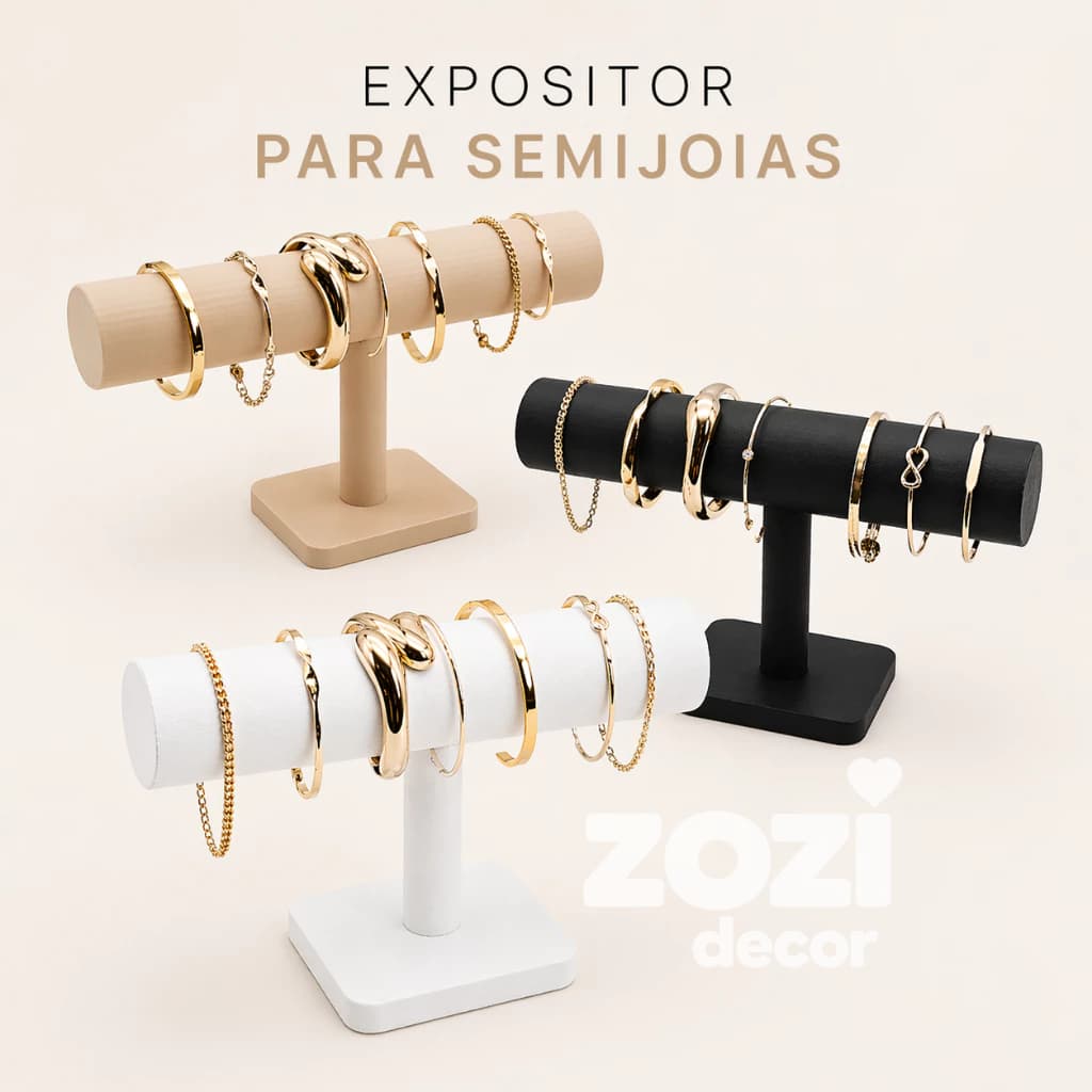Expositor de Pulseiras e Relógios Elegante | Suporte para Joias Bijuterias