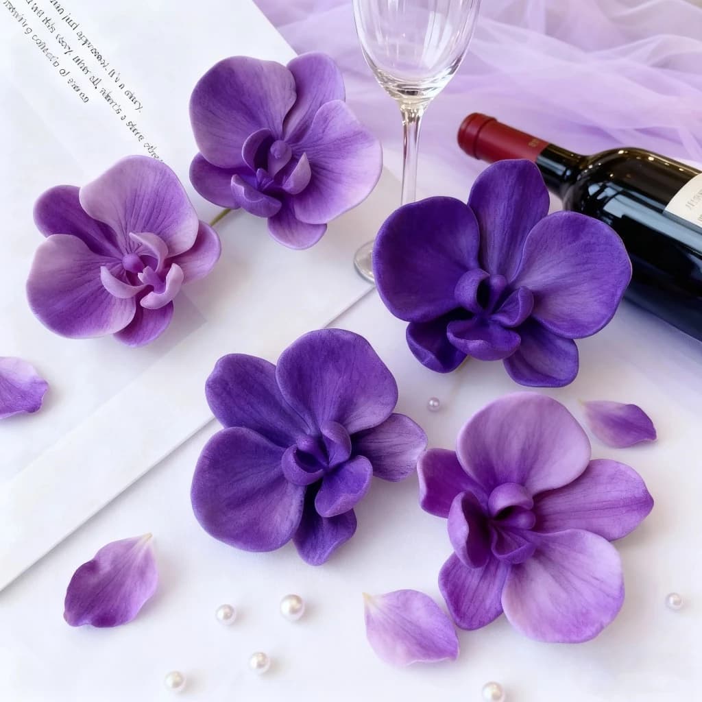 KIT 10 Unidades Velas Flor Orquídea Lembrancinha Presente Perfumada