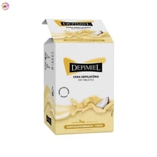 Cera Depilatória em Tabletes Chocolate Branco e Coco 1kg - Depimiel