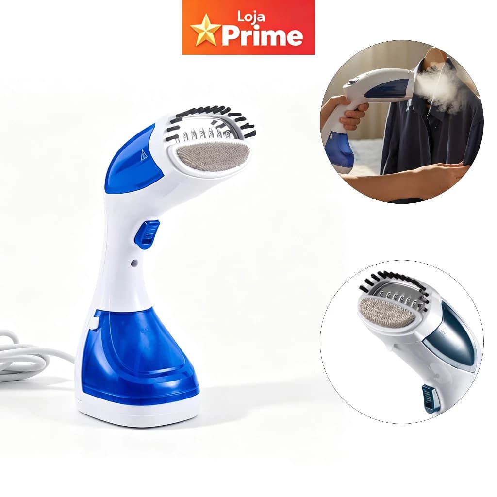 Passadeira a Vapor Portátil Higieniza Tecidos e Remove Amassados