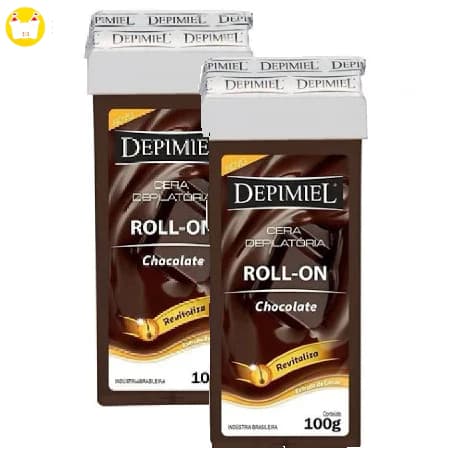 Kit com 2 Cera Depilatória Roll-on Chocolate 100g - Depimiel