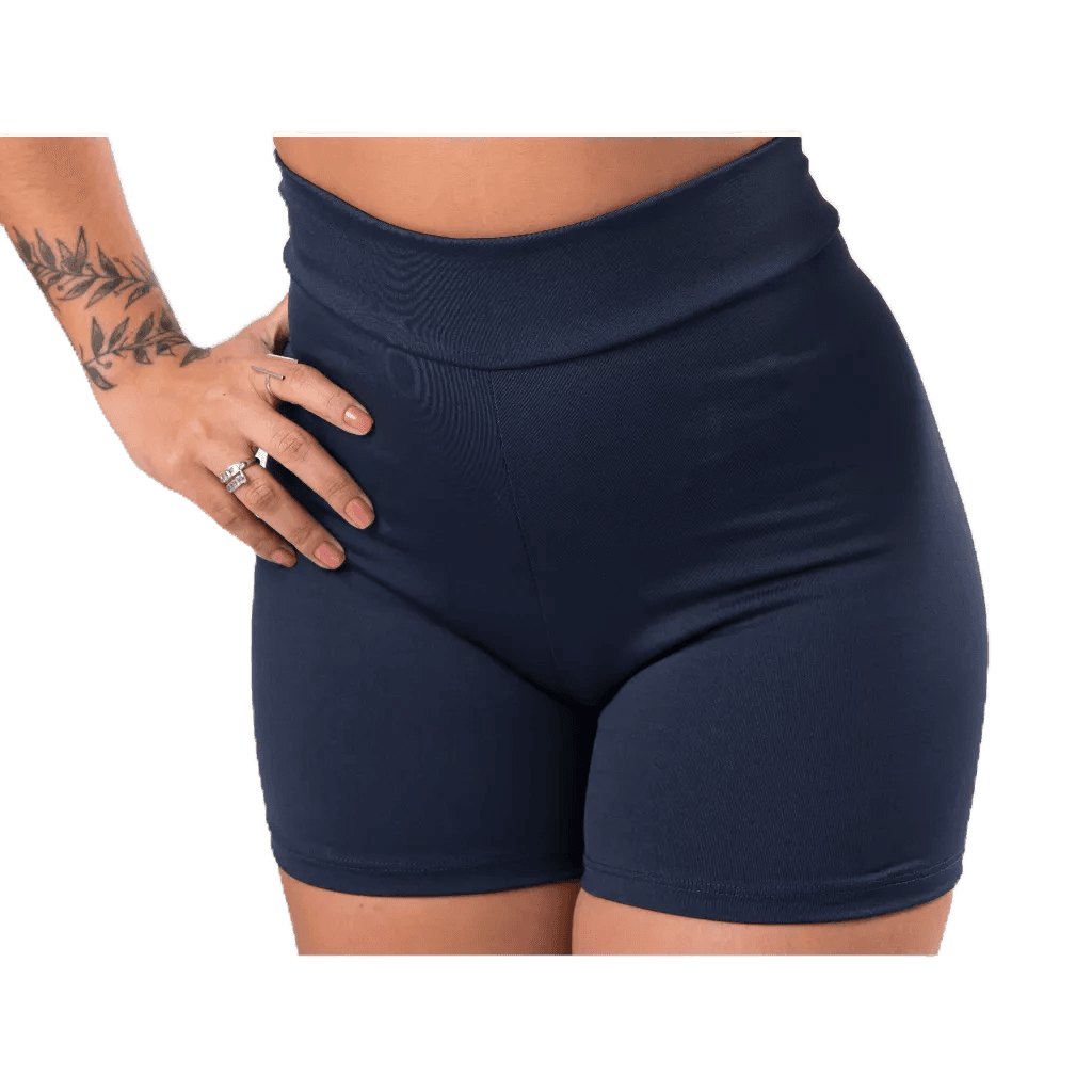 Short Moda Fitness Academia Feminino Cintura Alta Suplex Esportes