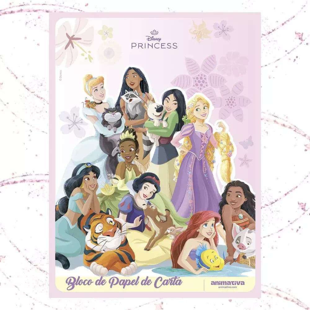 Bloco de Papel de Carta Princesas