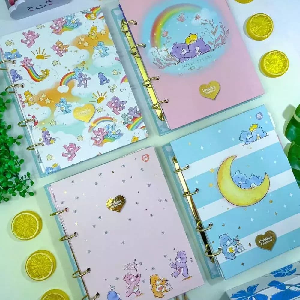 Caderno Argolado Ursinhos Carinhosos colegial 80 folhas