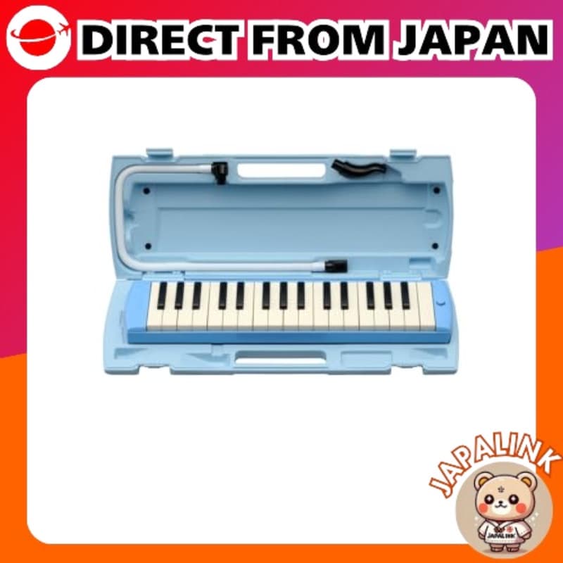 YAMAHA PIANICA Teclado gaita 32 teclas Azul P-32E Vem com um case rígido de plástico de cor semelhante projetado para facilidade de uso por crianças 1) Azul 【Direto do Japão】