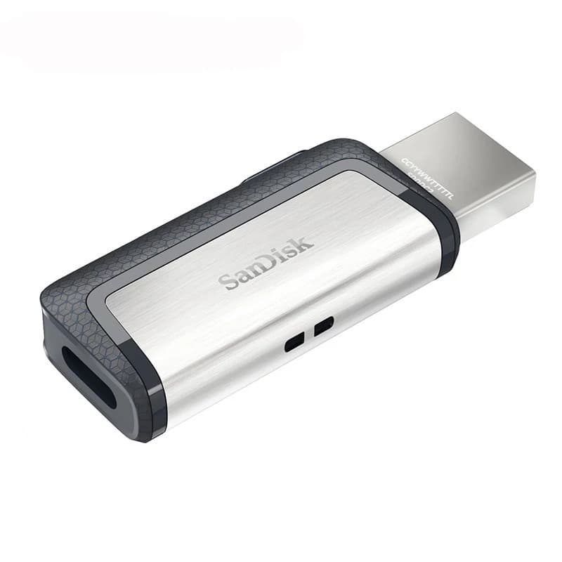 Pen Drive Sandisk 128gb Usb A/C Preto/Cinza