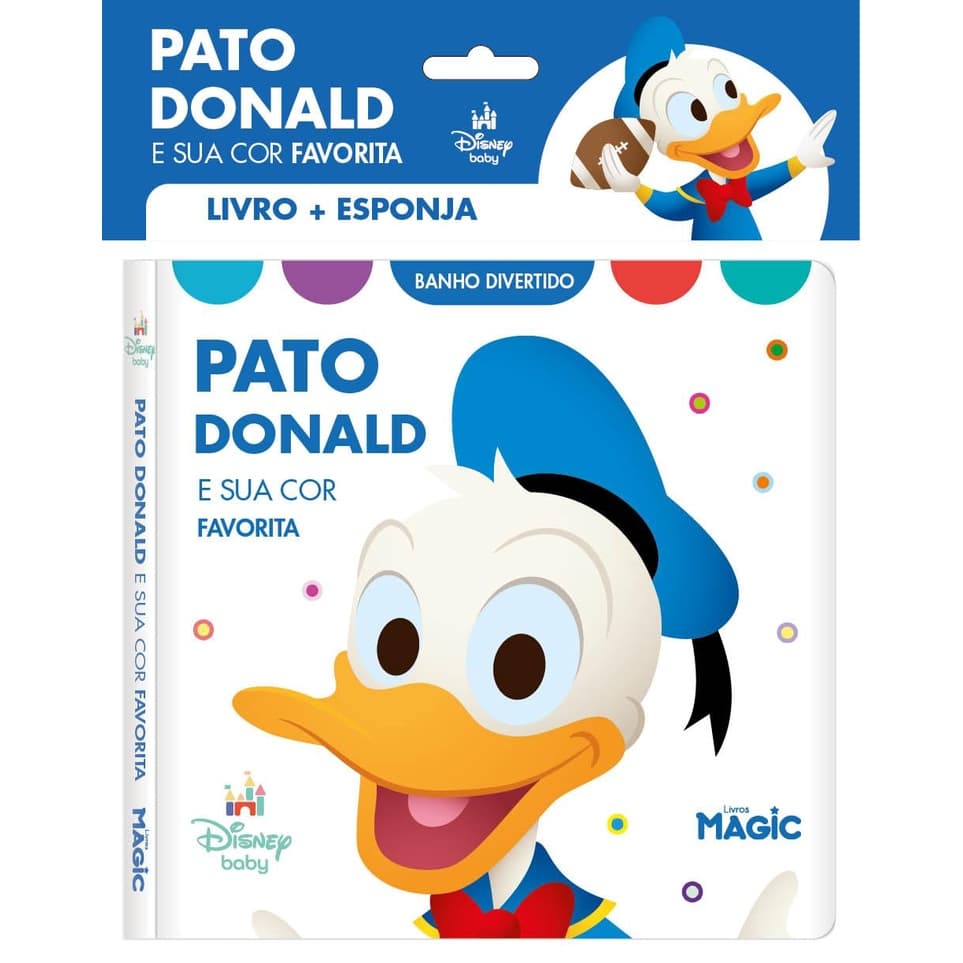Livro Disney Baby - Pato Donald E Sua Cor Favorita Livro De Banho + Esponja