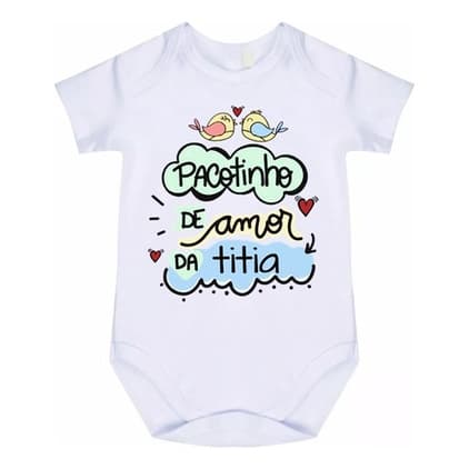 Body Bebê Pacotinho De Amor Da Titia Tia 1103a