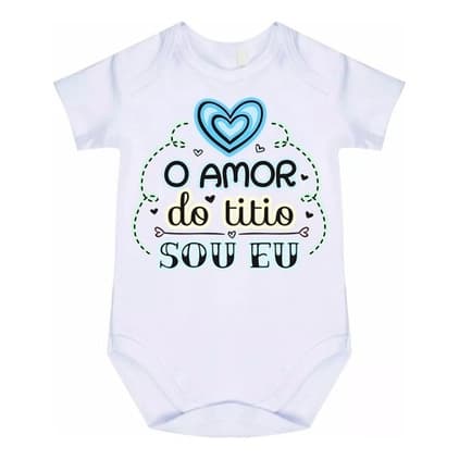 Body Bebê O Amor Do Titio Sou Eu Cód 8094