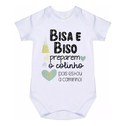 Body Bebê Bisa E Biso Preparem O Colinho 1237a