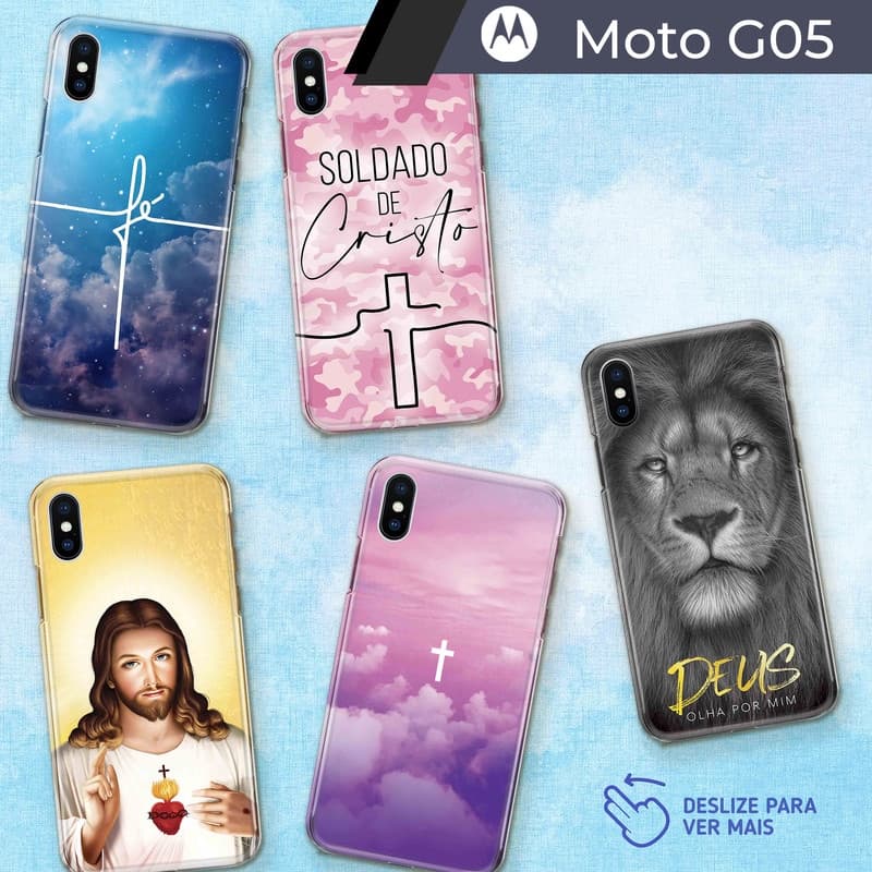Capa Capinha - Motorola Moto G05 - Religião Deus Jesus