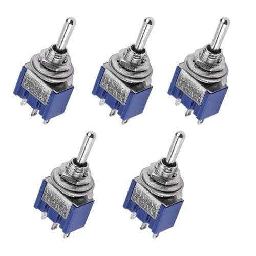 5pcs Chave Alavanca 3 Posições 3 Pinos Mts 103 6a