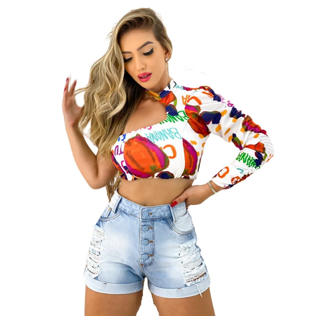 Short Jeans Feminino Desfiado,Sinta-se Linda