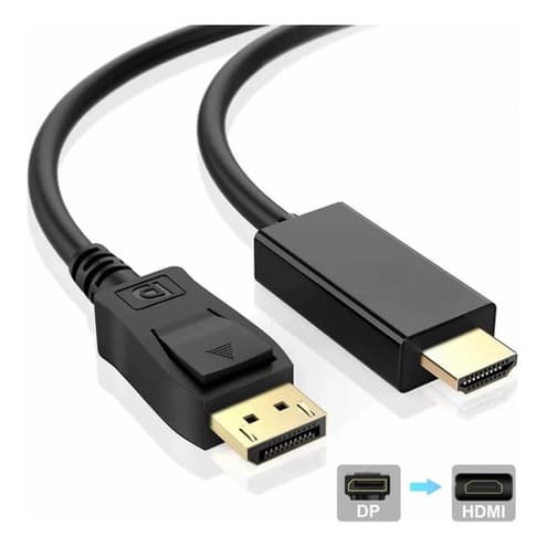 Cabo Conversor Hdmi Para Displayport 1,8m Preto - Ethink