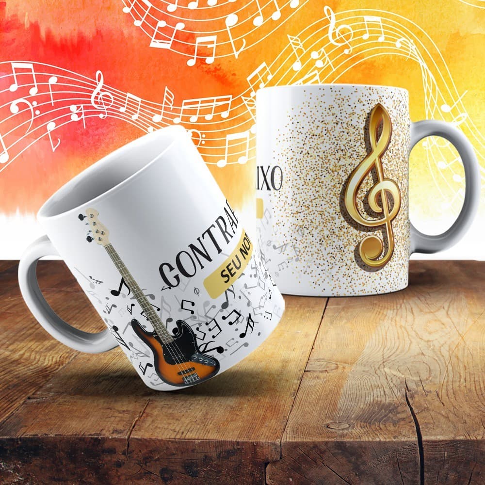 CANECA + CAIXINHA PARA PRESENTE  Contra Baixo Lindo Presente