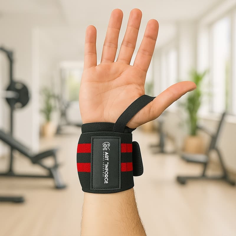 Munhequeira Elástica Confortável Alta Fixação Musculação Workout Seguro Envio Já