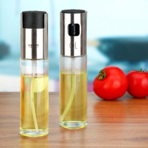Spray Pulverizador Vidro Inox Borrifador Azeite Vinagre Essenciais Pratos Para Cozinha