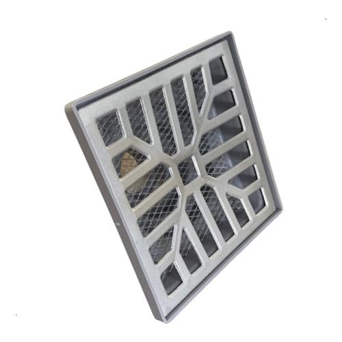 Ralo 15x15 Alumínio Cinza Multiplas Saídas