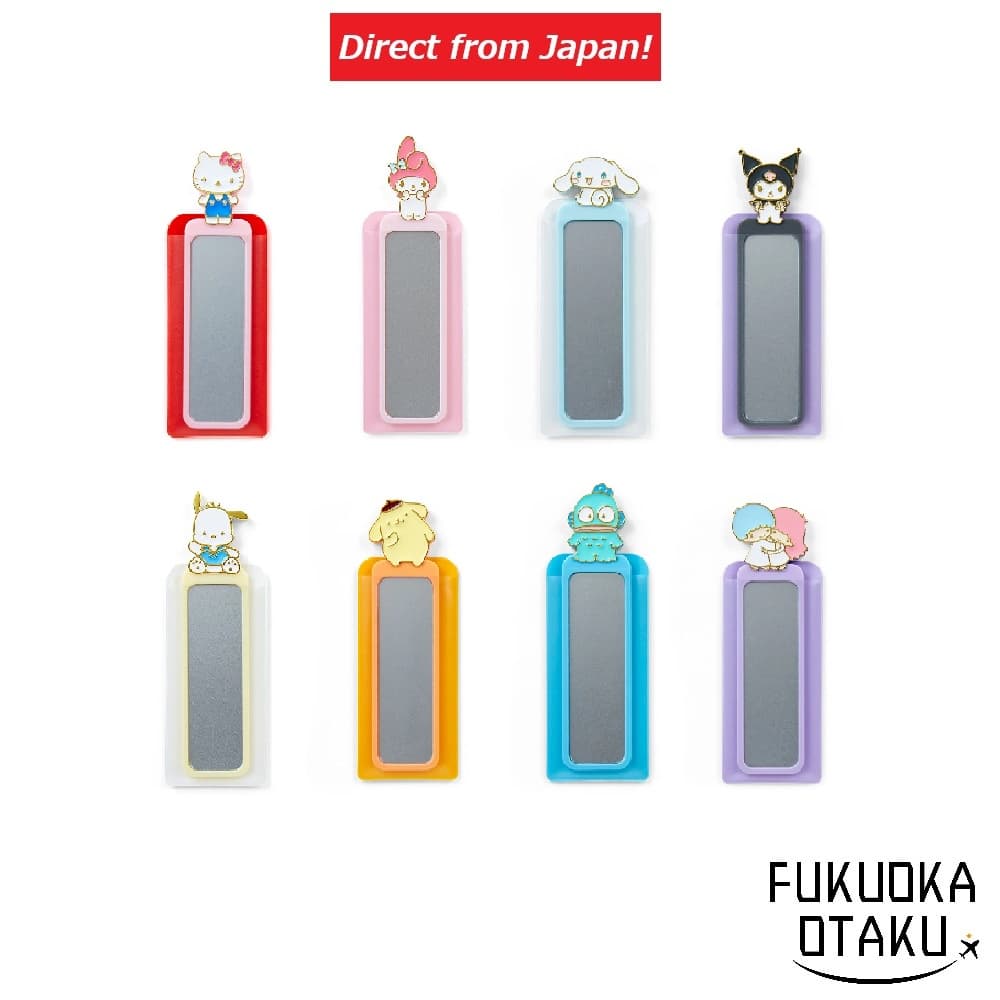 Sanrio Espelho Compacto para Estilo de Cabelo e Maquiagem - Hello Kitty / My Melody / Cinnamoroll / Kuromi / Pochacco / Pompompurin / Hangyodon / Little Twin Stars 【Direto do Japão】