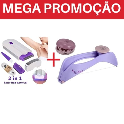 Kit Depilador Removedor De Pelos Facial e Corporal Sem fio Recarregável Yes Finishing Touch MAIS Depilador Egipcio Linha