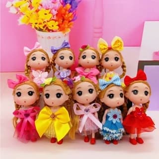 12 peça Meninas 8 Boneca Pingente Chaveiro Casamento Noiva Criativo Boneca Presente De Aniversário Do Dia Dos Namorados