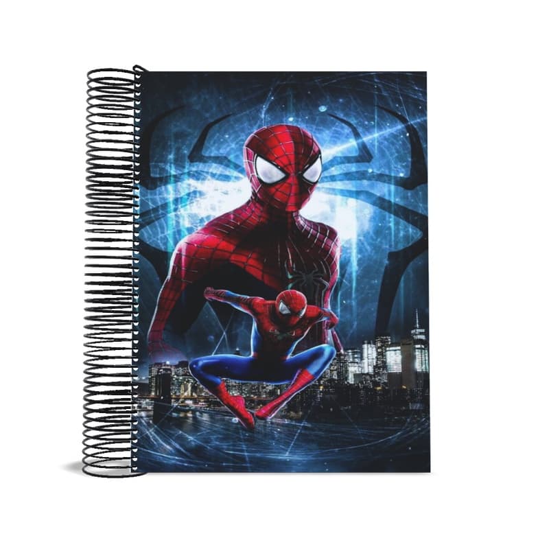 Caderno Capa Dura 20 Materias Homem Aranha Escolar