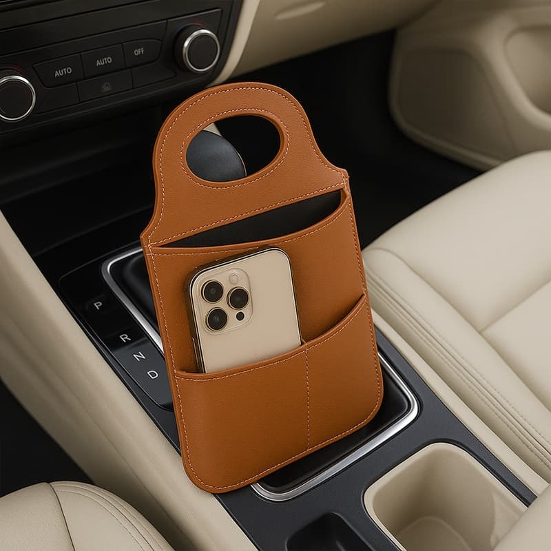 Lixeira De Câmbio Para Carro Turbo Estilo Casual C/ Bolso De Fixação Durável Envio Já