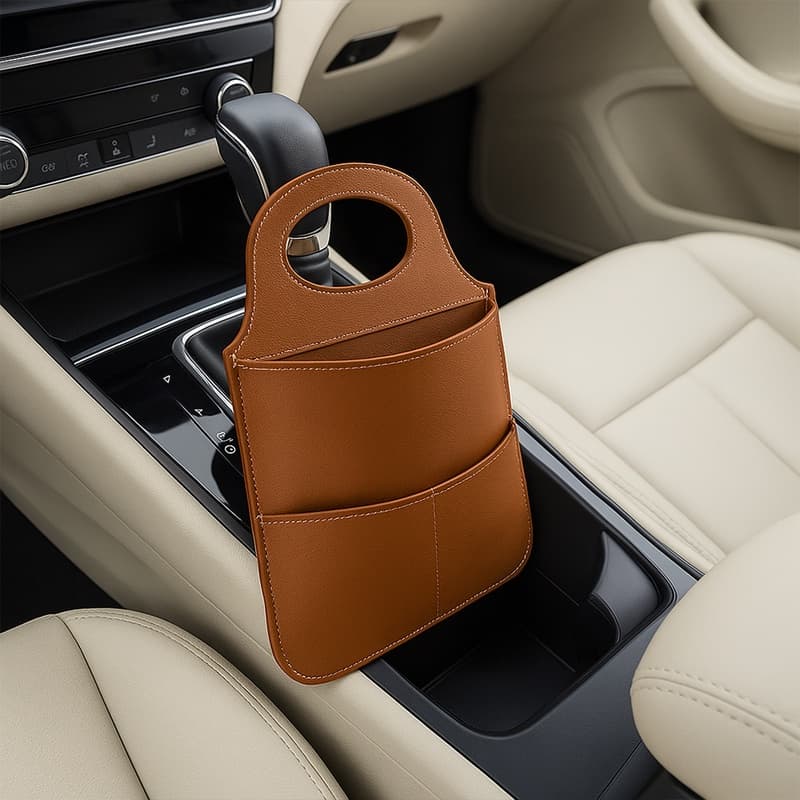 Lixeira Automotiva Para Câmbio De Carro Manual C/ Compartimento Interno Estilo Premium