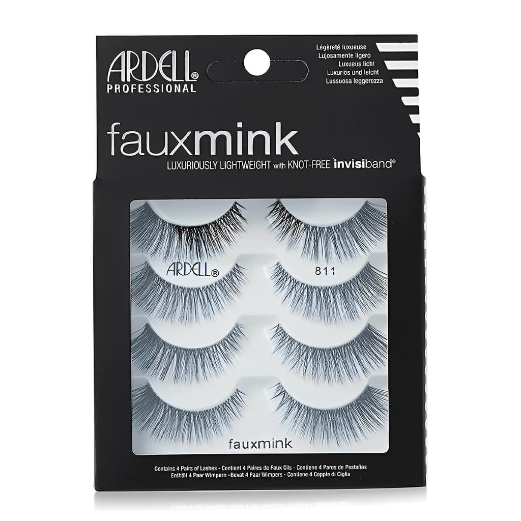 Cílios Postiços Ardell FauxMink 811 Invisiband 4 Pares