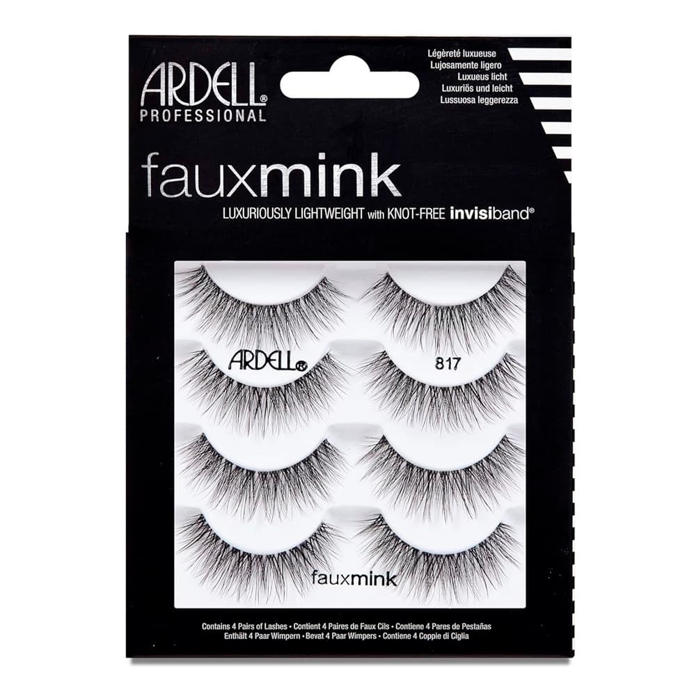 Cílios Postiços Ardell FauxMink 817 Invisiband 4 Pares