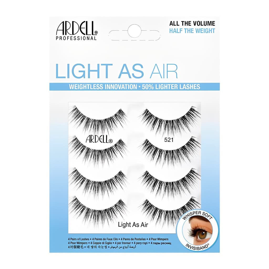 Cílios Postiços Ardell Light As Air 521 Pacote 4 Pares