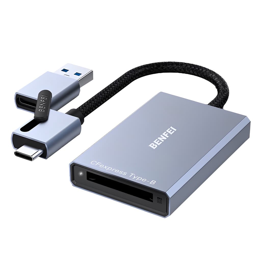 Benfei Adaptador Usb A/C p/Cartão Cfexpress Tipo B Cinza