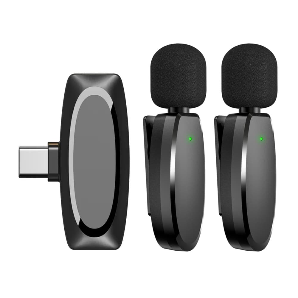 Microfone de Lapela Vimai Ap004-2 p/Dispositivos Usb-C Preto