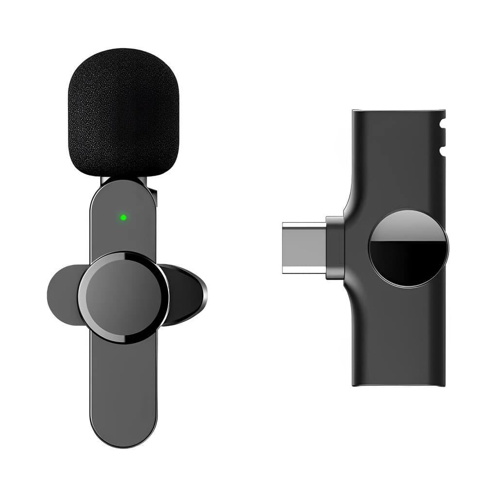 Microfone de Lapela Vimai EP033T Usb C p/Android Preto