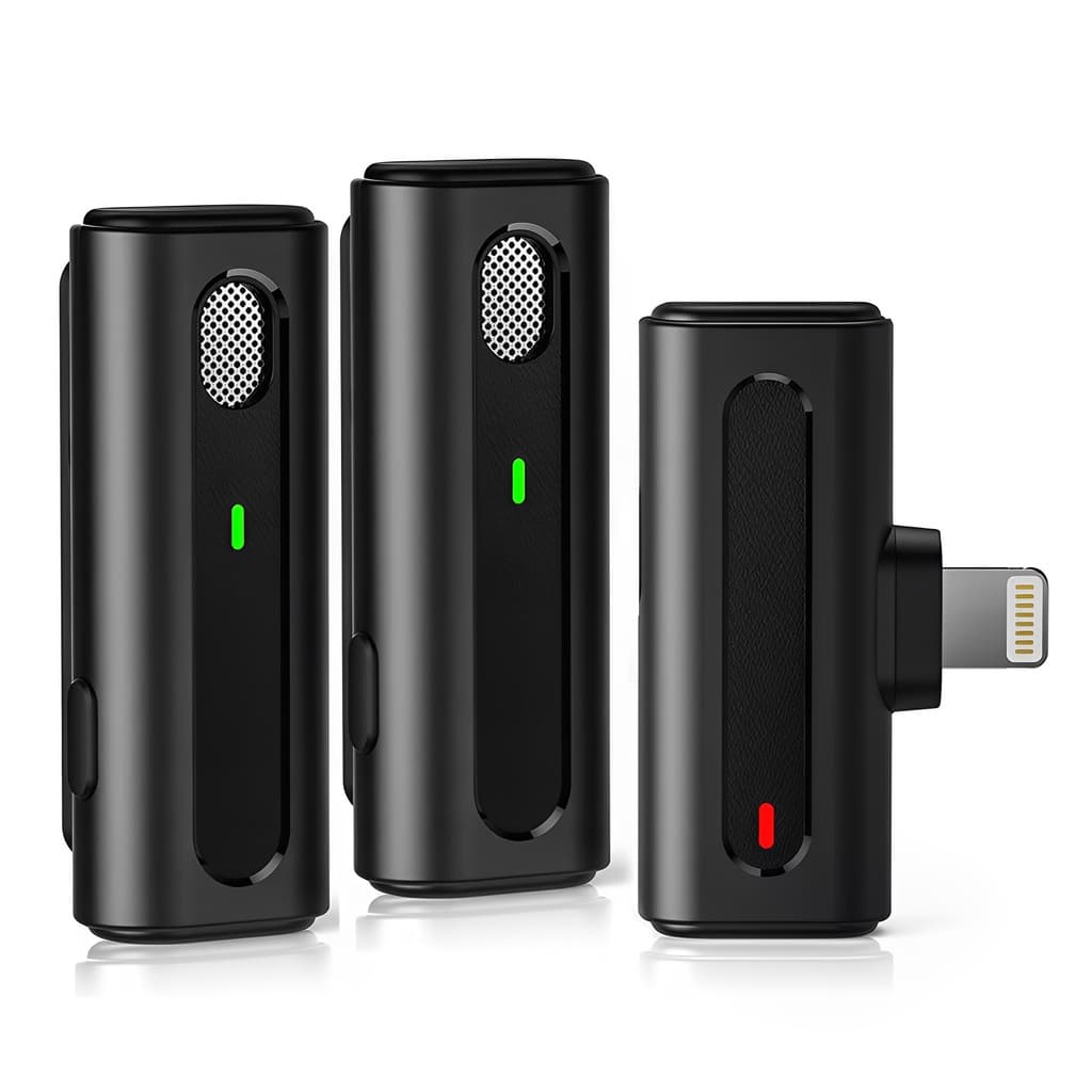 Sistema Microfone Lapela Vimai M9 p/Ios-Lightning Preto