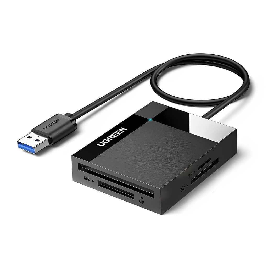 Leitor de Cartão Memória Ugreen pra Usb 3.0 Externo Portátil