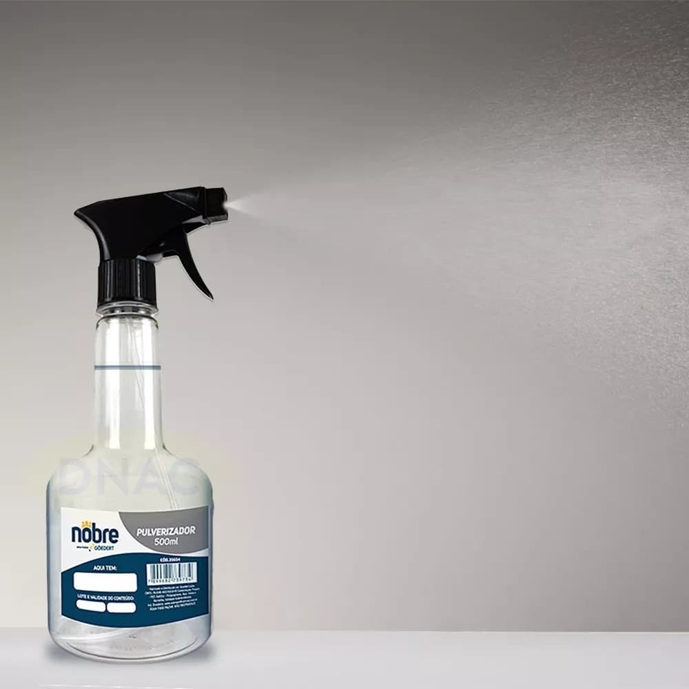 Borrifador Pulverizador Spray Transparente 500ml Nobre Válvula Gatilho Manual Pet Plástico Uso Geral Jardinagem Limpeza