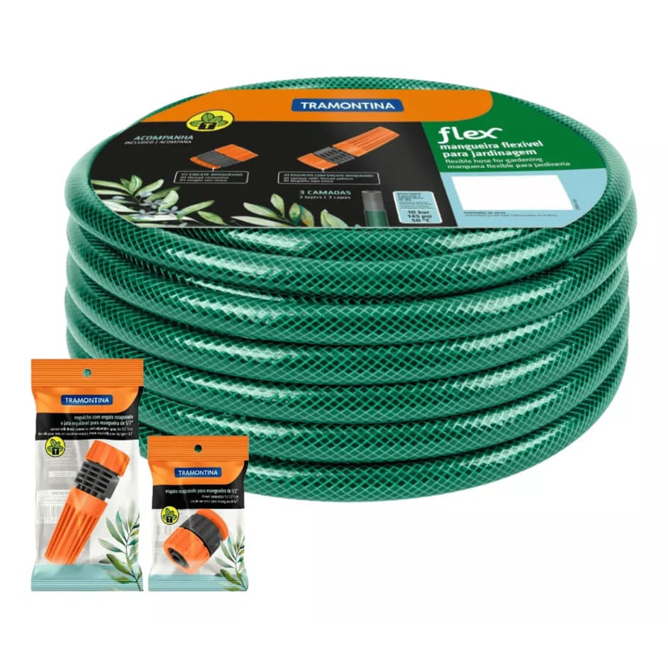 Mangueira Tramontina Flex de Jardim com Esguicho 30 Mt