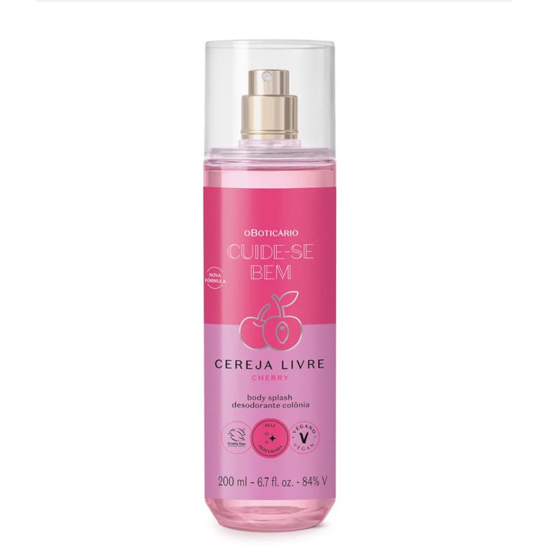 Body Splash Desodorante Colônia Cereja Livre 200ml