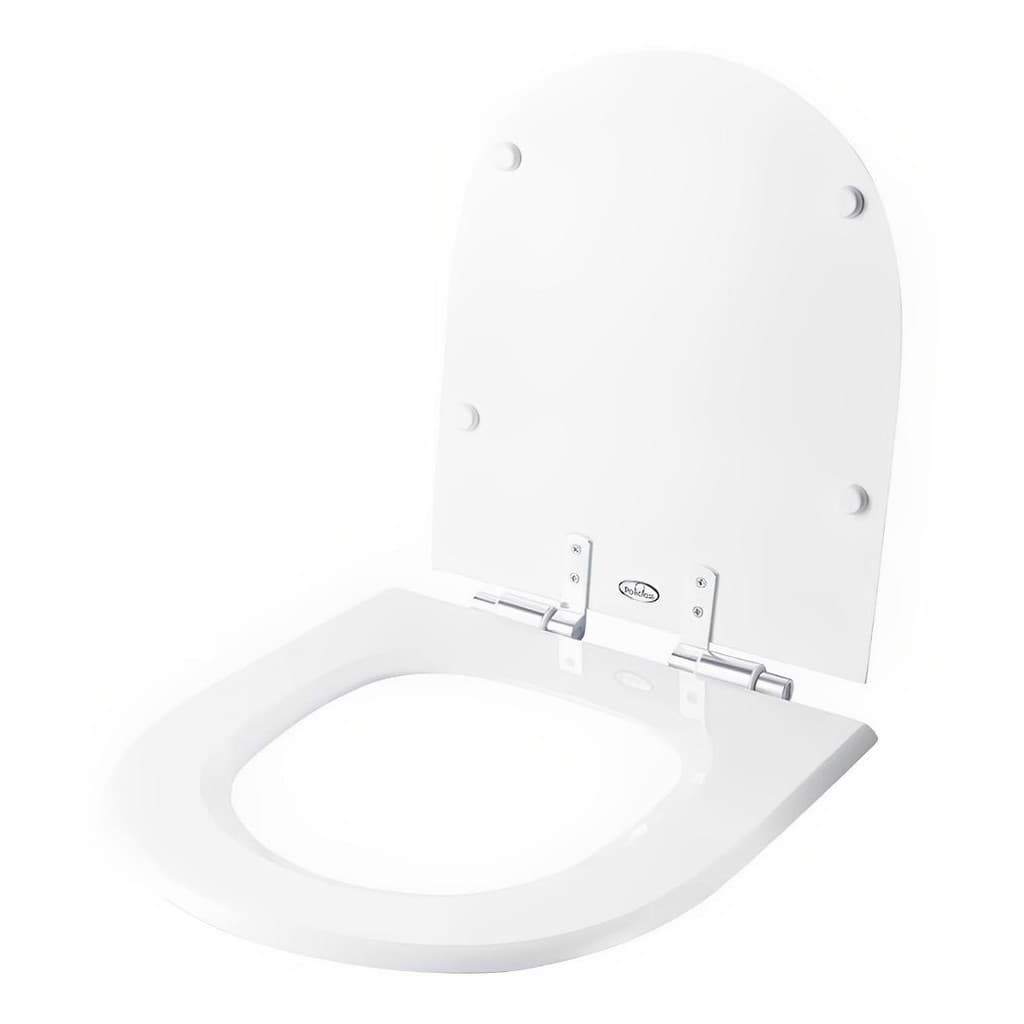 Tampa De Vaso Carrara Para Deca Poliester Fechamento Suave Cor Branco
