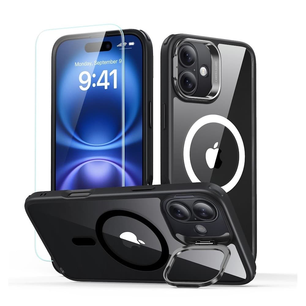 Capa Stash Stand + Película de Vidro Esr para iPhone 16