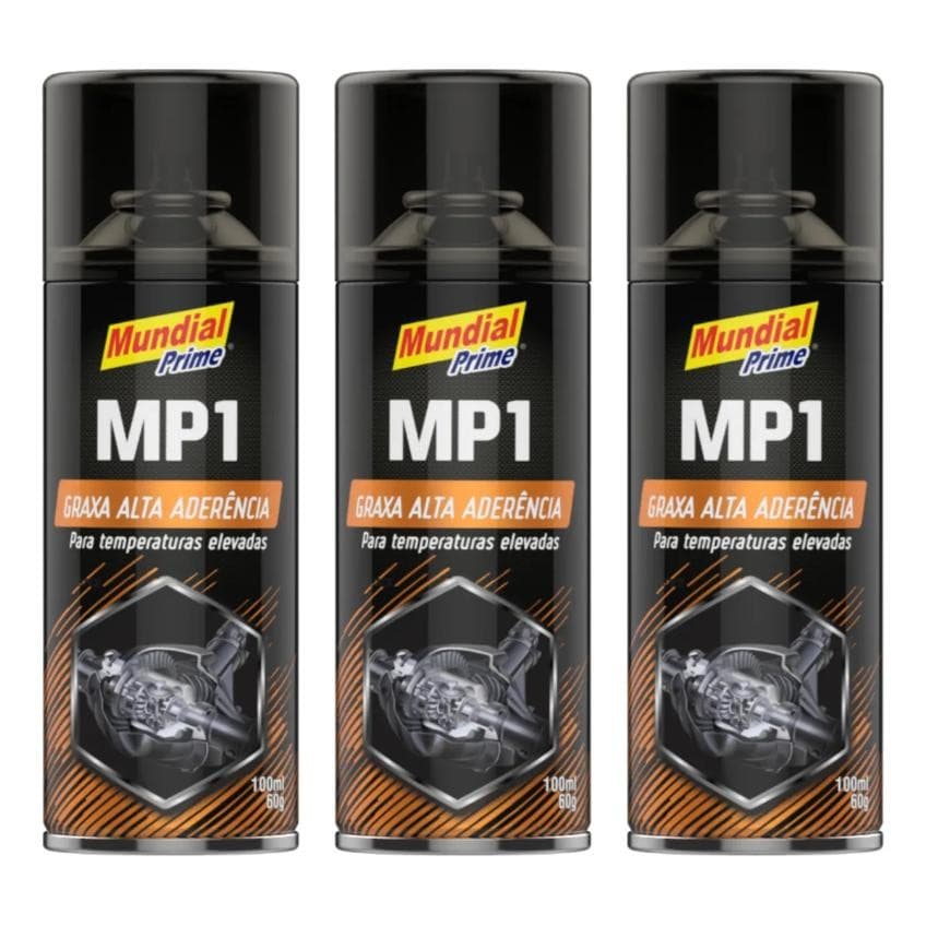 Kit 3 Graxa Spray Alta Aderência – Resistente à Água e Temperatura