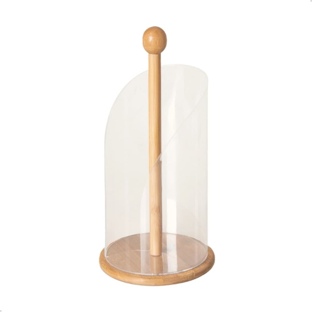 Suporte Porta Rolo Papel Bambu Resistente 30cm Antifúngico