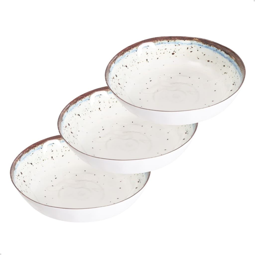 Kit Pratos Bowl Melamina 19x5,2 cm 3 Unds Resistente Leve