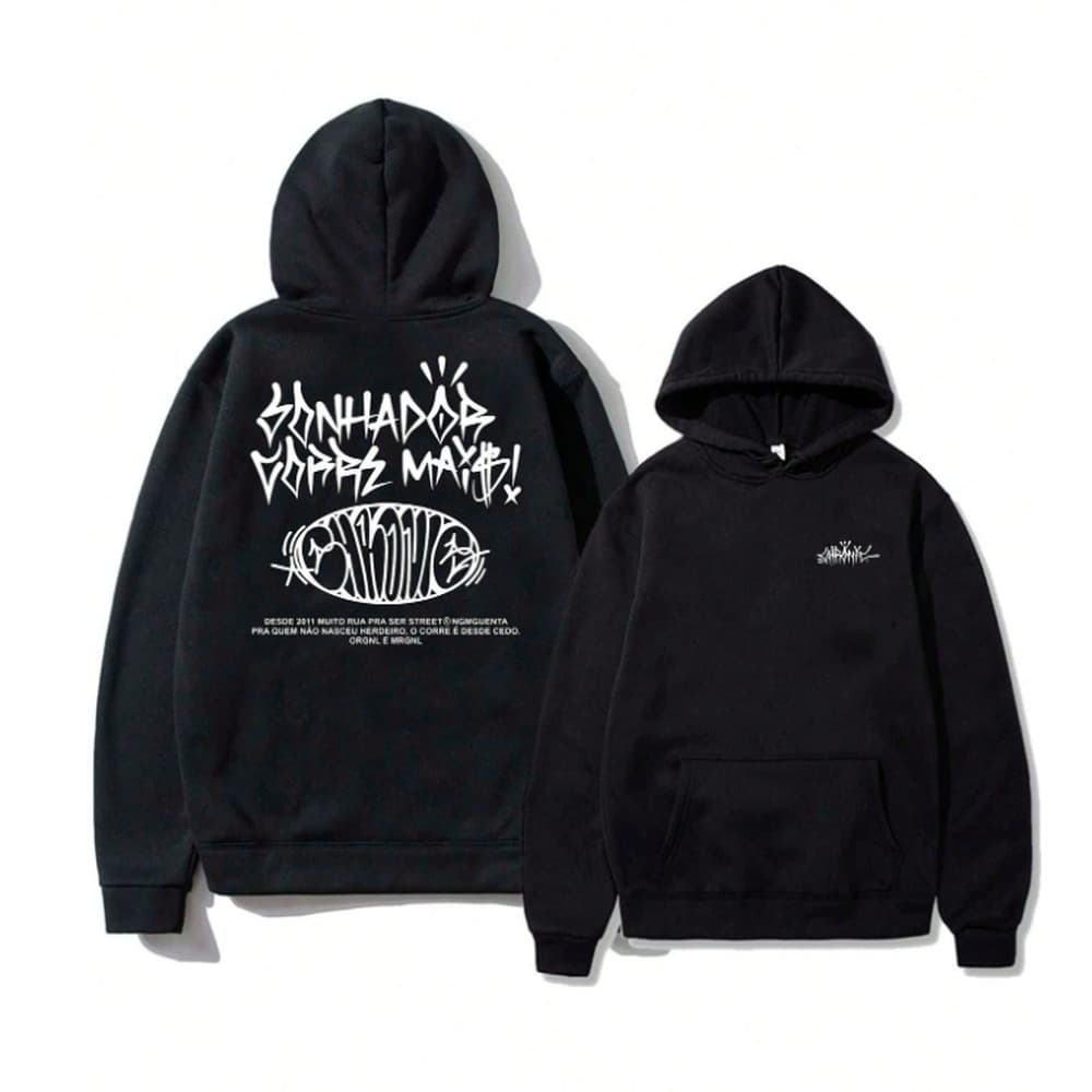 Moletom Blusa De Frio Confortável Flanelado Com Bolso e Capuz
