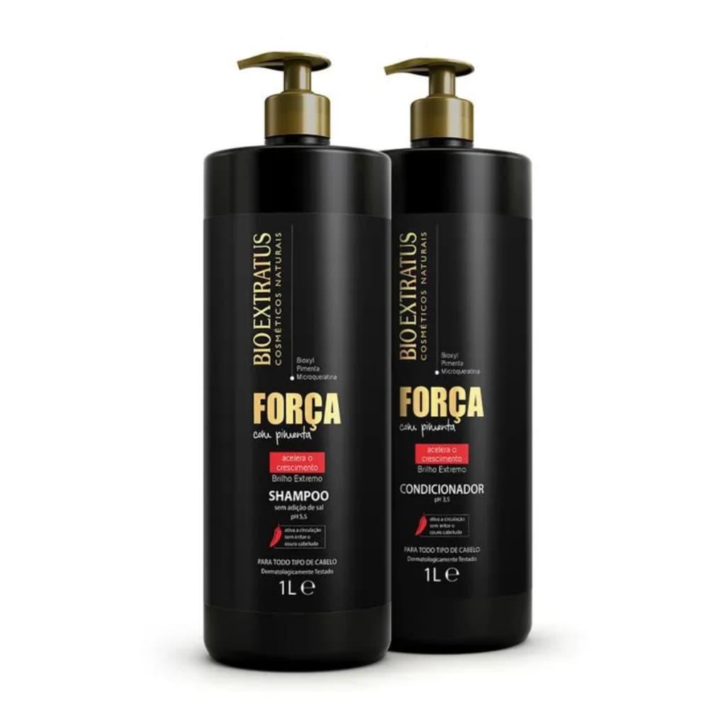 Bio Extratus Original Kit Força com Pimenta Shampoo + Condicionador 1L