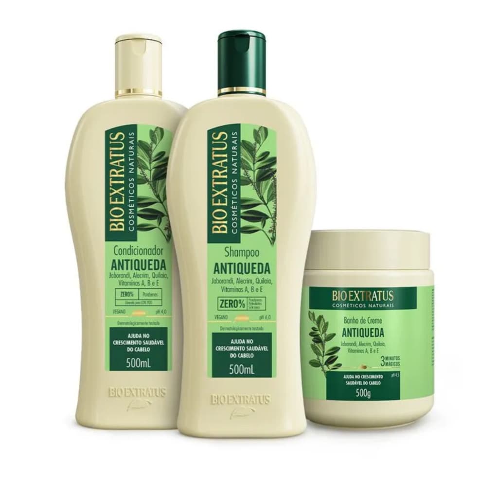 Bio Extratus Original Antiqueda Jaborandi (500mL/g) Shampoo, Condicionador e Máscara