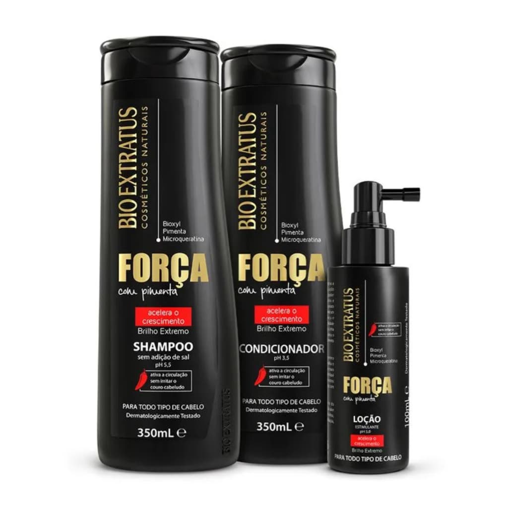 Bio Extratus Original Kit Força (350mL) Shampoo+ Condicionador + Loção 100ml
